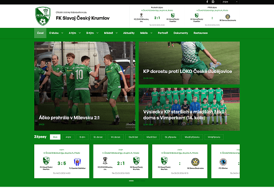 FK Slavoj Český Krumlov web