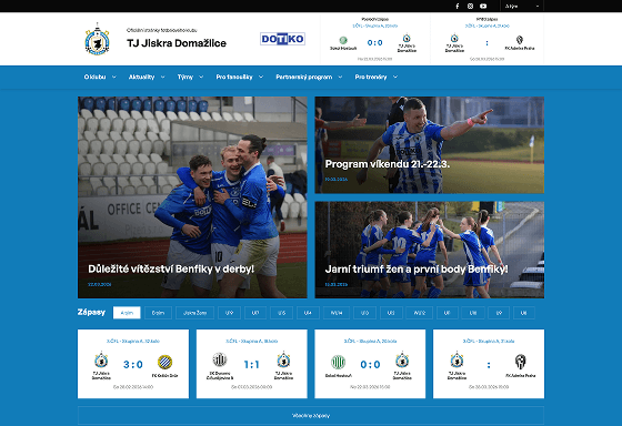 TJ Jiskra Domažlice web