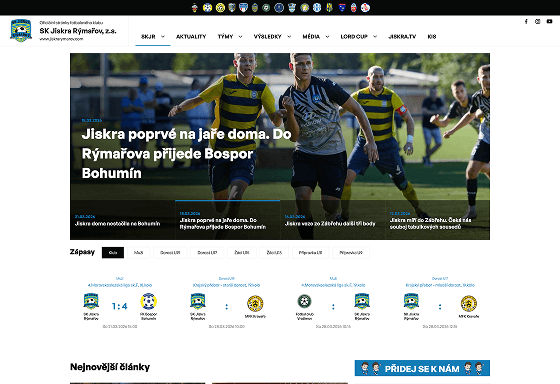 SK Jiskra Rýmařov web
